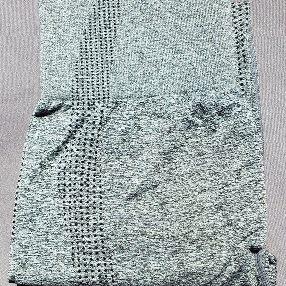 Seamless Leggings Smile Contour High Waist Workout Gym Yoga Pants Gray - Picture 3 of 8